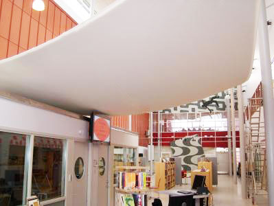 Akustiksegel tumba gymnasium bibliotek